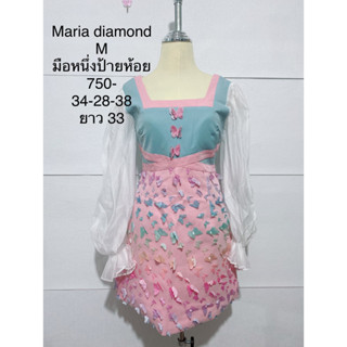 เดรสสั้น MARIA DIAMOND SIZE M มือหนึ่งป้ายห้อย