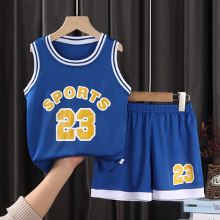 เสื้อบาสเก็ตบอลเด็ก ชุดกีฬาเด็ก แฟชั่นฤดูร้อน SIZE 80-120 cm QY09