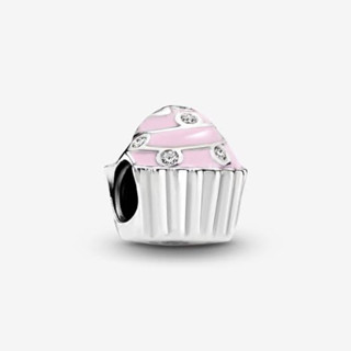 (สินค้าพร้อมส่ง) Pandora Pink Cupcake Charm ชาร์มคัพเค้ก ชาร์มPandoraของเเท้100%