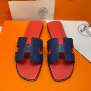 รองเท้าแตะ HERMES SANDAL leather มาเเล้ว   series code ทุกคู่  งานออริโรงงานสวย