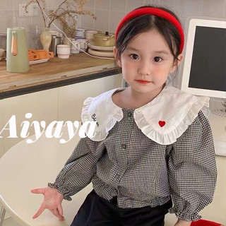 Aiyaya ชุดเด็กพร้อมส่ง เสื้อเด็ก เสื้อผ้าเด็กผู้หญิง ชุดแขนยาวเด็กผู้หญิง เสื้อเด็กผุ้หญิง+กางเกงเด็กผู้หญิง ชุดเซต 2 ชิ้น（487）