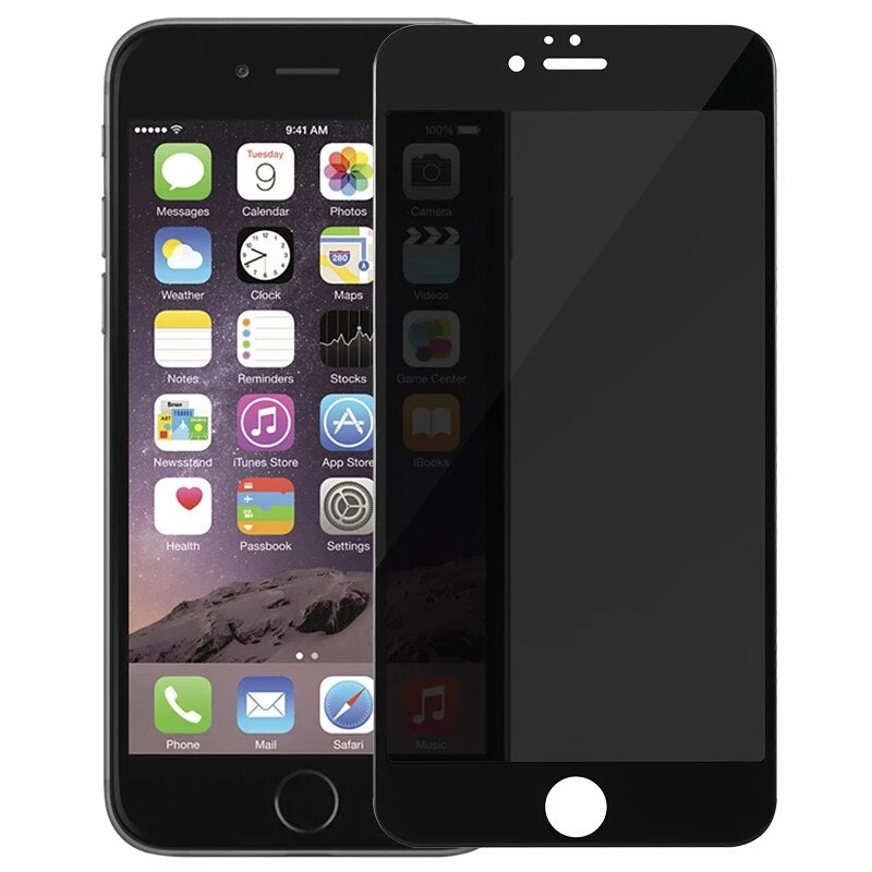 ฟิล์มป้องกันการแอบมอง ip 6plus / ip6s plus ฟิล์ม Tempered Glass Privacy ฟิล์มกระจกนิรภัย เต็มจอ กาวเต็ม ฟิล์มกันกระแทก