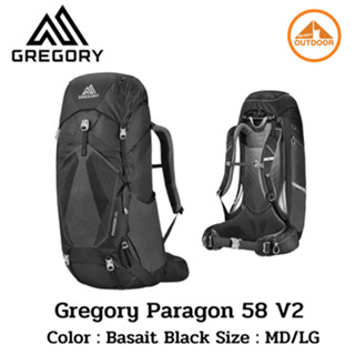 Gregory Paragon 58 ลิตร V2 #Basalt Black เป้ท่องเที่ยว เดินป่า Backpacking Men