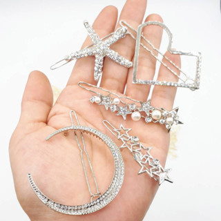 พร้อมส่ง! กิ๊บเพชรขาล๊อค งานชุบเคลือบดี เพชรเงา กิ๊บติดผม เพชร ดาว
