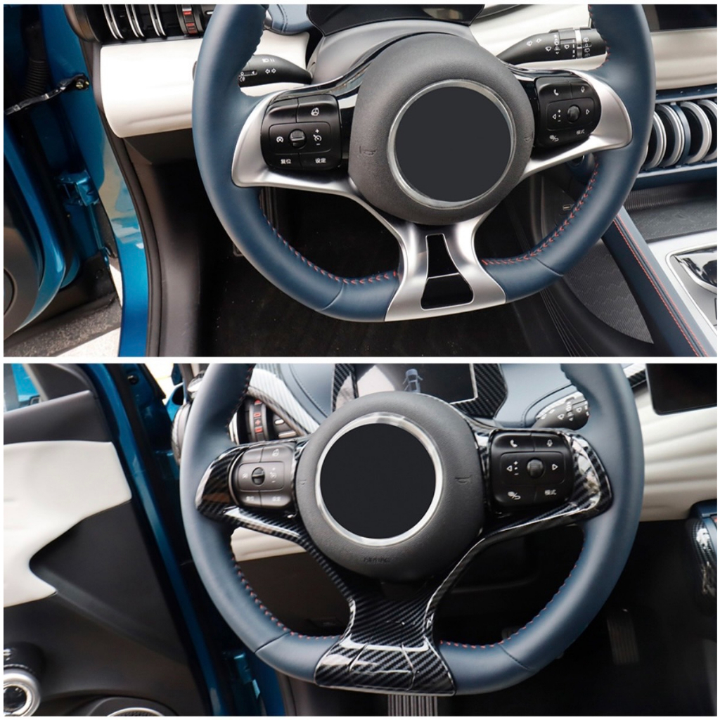 ฝาครอบพวงมาลัยคาร์บอน Steering Wheel Trims ตรงรุ่น BYD ATTO3