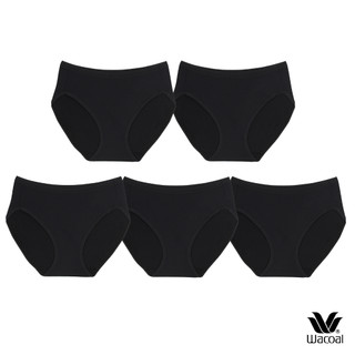 Wacoal Surprise Panty กางเกงในใส่สบายวาโก้ รูปแบบ Bikini แพ็ค 5 ชิ้น รุ่น WU1C34/WU1F34 สีดำ (BB)