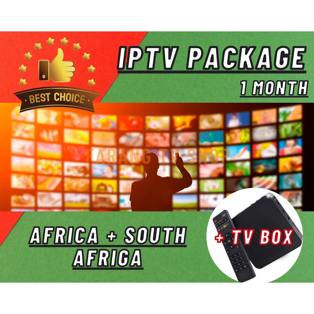 IPTV Package 1 Month With Android TV box , AFRICA GROUP, TV ONLINE, live Sport events, movies, news and more++