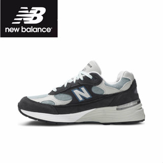 KITH x New Balance NB 992 Steel Blue Light blue black Sports shoes style ของแท้ 100 %