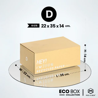 กล่อง ECO BOX (Size D) - 20 ใบ : กล่องพัสดุรักษ์โลกผลิตจากเยื่อไม้รีไซเคิล PICK A BOX