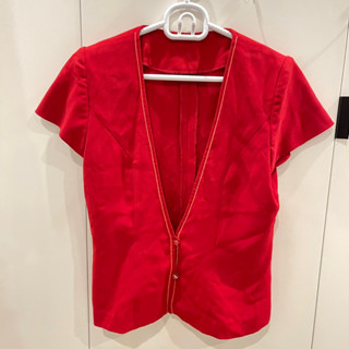 เสื้อตรุษจีน เสื้อกั๊ก อก 34-38 นิ้ว เสื้อคลุม สูทสีแดง เสื้อคอจีน เสื้อนอก