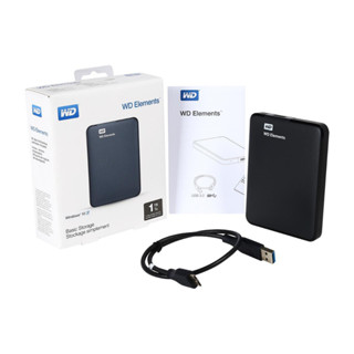 1 TB EXT HDD 2.5 WD ELEMENTS BLACK (WDBUZG0010BBK) ฮาร์ดดิสก์พกพา อุปกรณ์เก็บข้อมูล