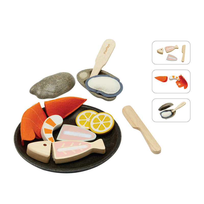 PlanToys طبق مأكولات بحرية خشبي 3632 — صورة 6