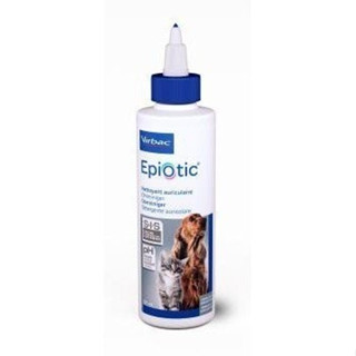 Epi otic epiotic น้ำยาล้างทำความสะอาดหู ลดขี้หู มีสารละลายขี้หู ในสัตว์เลี้ยง สุนัข แมว ขนาด 125ml/ขวด