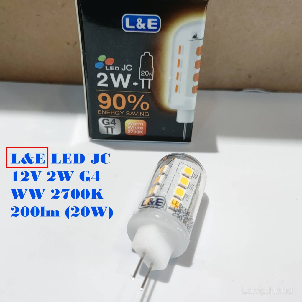 LED JC Capsule 12V AC/DC Warm White 2700K 200lm G4 L&E