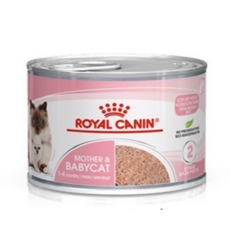 Cat Food 410 บาท (6กระป๋อง) Royal Canin Mother & Baby Cat  (195 กรัม/กระป๋อง) Pets