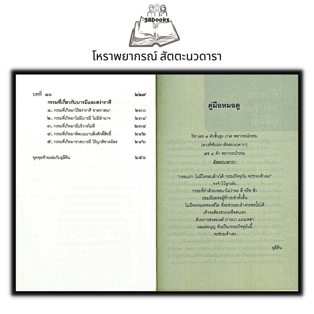หนังสือ โหราพยากรณ์ สัตตะนวดารา (เลข 7 ตัว พยากรณ์กรรม) ฉบับสมบูรณ์ : โหราศาสตร์ กรรม การทำนายดวงชะตา การแก้กรรม