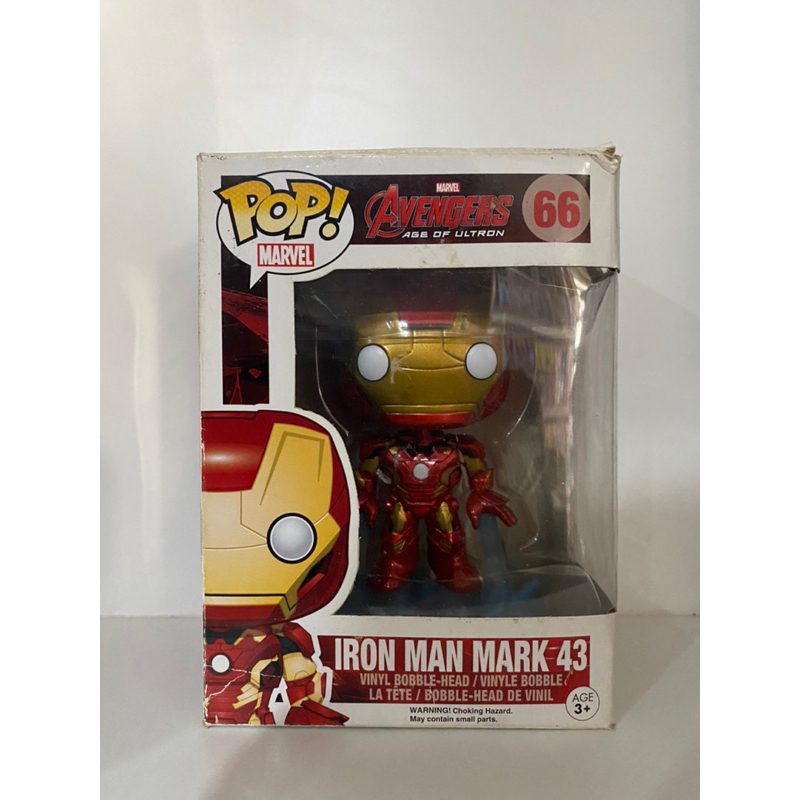 Funko Pop Iron Man Mark 43 Avengers Marvel 66 Damage Box   .
