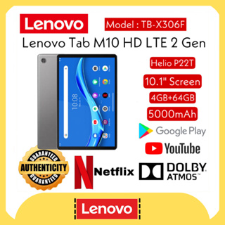 ใหม่ Lenovo Tab M10 HD LTE 4GB + 64GB TB-X306F เดิม 10.1” จอแสดงผล 5000mAh แบตเตอรี่