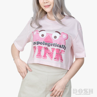 DOSH WOMENS CROPPED TOPS  PINK PANTHER เสื้อยืดทรงครอปสั้น ผู้หญิง 9DPPWT1016-PI