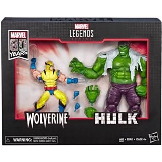 Hasbro Marvel Legends 80th Year Wolverine and Hulk 2 Pack