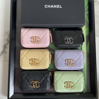 กระเป๋า CHANEL MINI WALLET LAMB WITH LOGO CC งานสวยออริหนังแท้💛