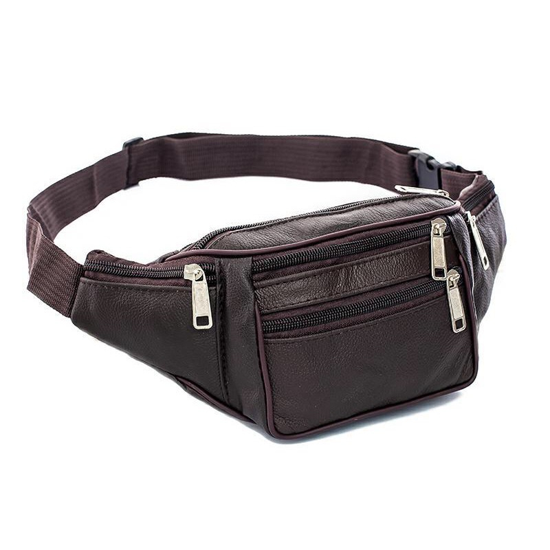 กระเป๋าคาดเอว เเฟชั่นบุรุษ Men's Sports Waist Bag Fashion Adjustable Solid Color Waterproof and Wear Resistant Backpack