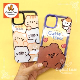 เคสมือถือประกบ 2ชิ้น VIVO Y17 Y20 Y21 2021 นิ่มใส TPU พิมพ์ลายการ์ตูน