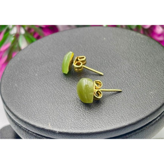 Natural Heart Nephrite Jade earring Green Jade AAA Quality jade jewelry High Quality Jade Earrings