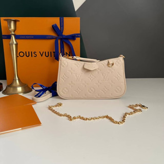 พร้อมส่ง Louis Vuitton Easy Pouch On Strap Original Monogram Empreinte หนังแท้ งานสวยมาก ใส่โทรศัพท์ได้ สายโซ่คล้องมือ
