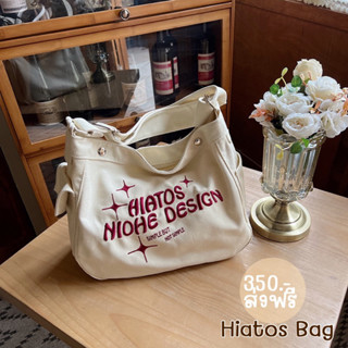 กระเป๋าผ้าสะพายข้างมินิมอล ปักลาย Hiatos Bag