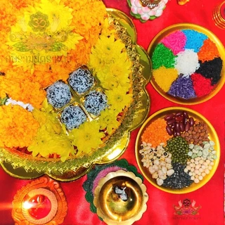 [ ส่งด่วน ] ธัญพืช 9 ชนิด ข้าวอักษัต 9 สี ปัญจเมวา 5 ชนิด ถวายพระพิฆเนศ พระแม่ลักษมี คเณศจตุรถี