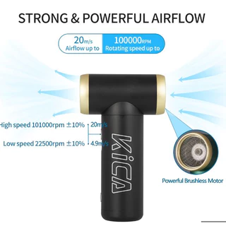 จัดส่งด่วน 4 ชั่วโมง (ของแถมดูตามรูปภาพ) KiCA Jetfan2S พัดลมไร้สายแบบพกพา Turbo Electric Air Blower