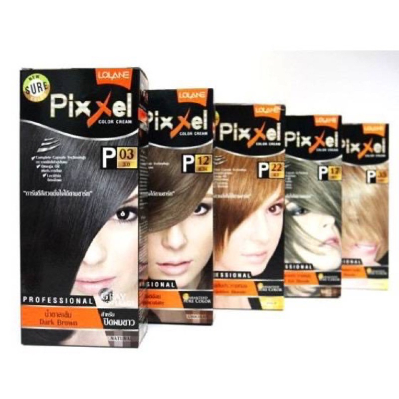 ครีมย้อมผม โลแลน พิกเซล lolane pixxel Color cream ยาย้อมผม 50มล. ครบทุกสี สีผม สวย สีย้อมผม ปิดหงอก 
