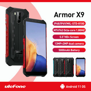 Ulefone Armor X9 3GB+32GB Android 11 Waterproof Cell Phone 5.5&amp;quot; HD+ Rugged Smartphone NFC Google Pay 4G LTE 5000mAh