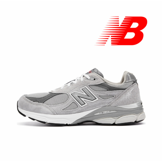 New Balance 990 v3 Retro Running Shoes/สีเทา