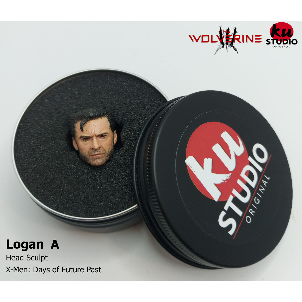 หัวเพ้นท์ The Wolverine Logan Head Sculpt 1/12