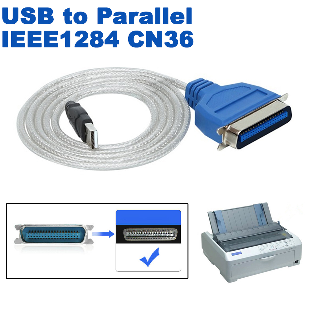 สาย USB to Parallel Port USB to IEEE1284 CN36 Printer Cable Adapter (Connect your old parallel printer to a USB port)