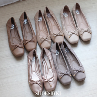 พร้อมส่งจากไทย (+1size) รองเท้าคัทชู หนังนิ่ม D590721 De shoes house รองเท้าส้นแบน ใส่สบาย