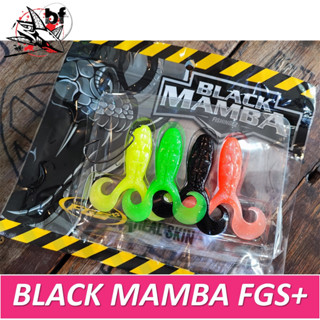 เหยื่อยาง BLACK MAMBA (FGS+)JR. ตีสคิปปิ้ง พร้อมตัวเบ็ด ใช้งานได้ทันที FISHINGEZ