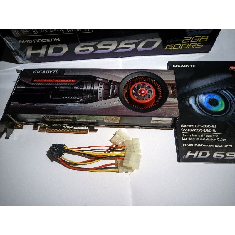 การ์ดจอ(graphic card) gigabyte amd redeon HD6950 2gb GDDR5 (DVI, HDMI, mini DisplayPort,) มือสอง สภา