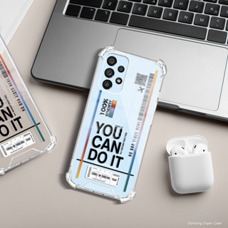 เคสใส บาร์โค้ด You can do it.รุ่น samsung A Series (เคสมือถือซัมซุง)