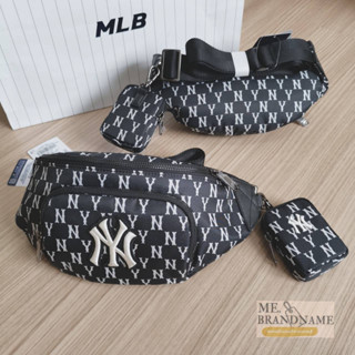 ของแท้ 💯% MLB Classic Monogram Hipsack กระเป๋าคาดอก คาดหลัง คาดเอว สีดำ NY 🖤🖤