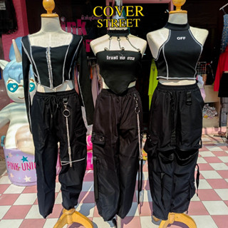 🔥coverstreet💘พร้อมส่งจากไทย ชุดเต้น ชุดเต้นโคฟ ชุดเต้นcover ชุดสตรีท ชุดเต้นเกาหลี ชุดเต้นสีดำ ชุดเต้นblackpink