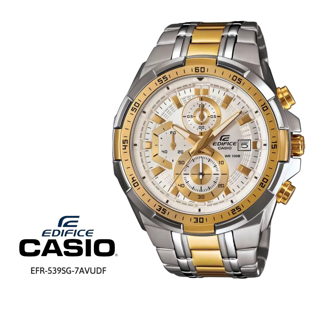 นาฬิกาคาสิโอ EDIFICE รุ่น EFR-539SG-7A กันน้ำ รับประกัน 1 ปี