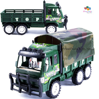 ProudNada Toys ของเล่นเด็ก รถบรรทุก ทหาร รถทหาร ฝาครอบ ARMY TRUCK SUPER POWER NO.BF084007