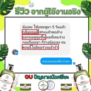 แชมพูพญายอพลูคาว กำจัดรังแค เเก้หนังหัวแห้ง ลอก เชื้อรา บนหนังศีรษะ ผมร่วง ของเเท้100%