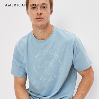 American Eagle Super Soft Logo Graphic T-Shirt เสื้อยืด ผู้ชาย กราฟฟิค  (NMTS 017-2720-401)