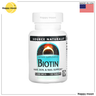 Source Naturals, Biotin, 5,000 mcg, 120 Tablets