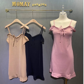 🔥พร้อมส่ง🔥 Dress เดรสสายเดี่ยวสั้น