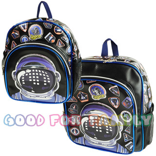 กระเป๋าเป้ Space สีดำ 10,12 นิ้ว ลายอวกาศ นักบินอวกาศ กระเป๋าเด็ก กระเป๋านักเรียน